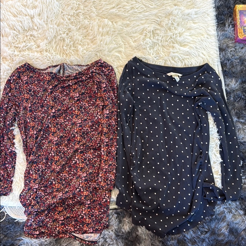 Floral and Polka Dot Maternity Women's Tops | Size Small